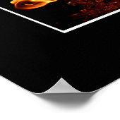 炎の炎の情熱の写真やる気を起こさせるのポスター ポスター (角)