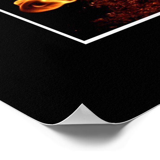 炎の炎の情熱の写真やる気を起こさせるのポスター ポスター (角)