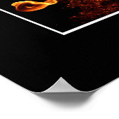 炎の炎の情熱の写真やる気を起こさせるのポスター ポスター (角)