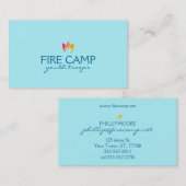 炎の炎（オレンジからピンクの炎） 名刺 (正面/裏面)