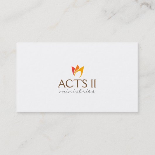 炎の炎(オレンジから赤の炎) 名刺 (正面)