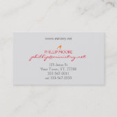 炎の炎（オレンジ色の炎） 名刺 (裏面)