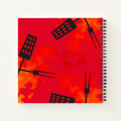 炎の焼けるパーソナル料理本レシピ手帳 ノートブック (裏面)