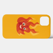 炎の燃える炎の幸せな漫画のキャラクタ Case-Mate iPhoneケース (裏面 (横))