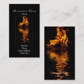 炎の燃える熱い情熱の名刺 名刺 (正面/裏面)