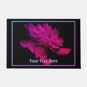 炎の牡丹パーソナライズされた花 ドアマット (正面)