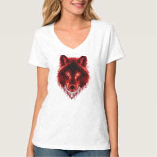 炎の狼 グラフィックTシャツ Tシャツ