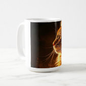 炎の猫のマグカップ コーヒーマグカップ (正面左)