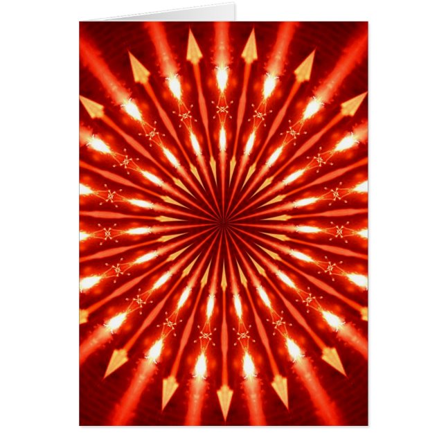 炎の矢の万華鏡のように千変万化するパターン (正面)