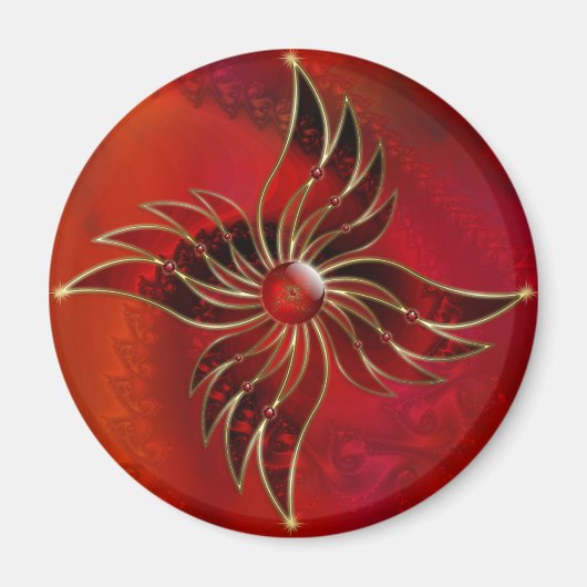 炎の磁石として赤 マグネット (正面)