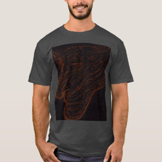 炎の神の肖像画 Tシャツ