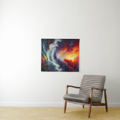 炎の空と轟音の海 – Dynamic Seascape Art タペストリー (インサイチュ(横))