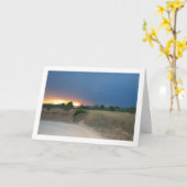 炎の空の横 カード (黄色い花)