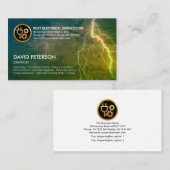 炎の空を照らす稲妻電気技師 名刺 (正面/裏面)