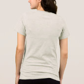 炎の精神 - 雄大な馬の水彩Tシャツ トライブレンドTシャツ (裏面)