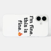 炎の絵文字付きのサルカスティックな"大丈夫"のミーム Case-Mate iPhoneケース (裏面 (横))