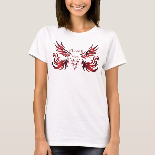 炎の翼の女性Tシャツ Tシャツ (正面)
