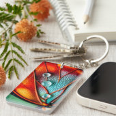 炎の翼の宝石 キーホルダー (正面右)