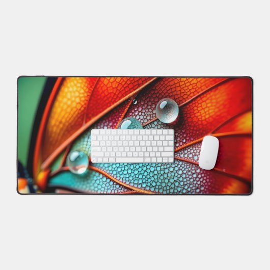 炎の翼の宝石 デスクマット (キーボード&マウス)