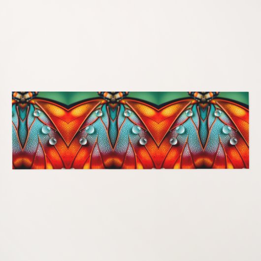 炎の翼の宝石 ヨガマット (裏面(横))