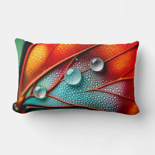 炎の翼の宝石 ランバークッション (正面)