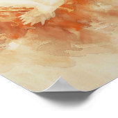 炎の聖霊キリスト教の水の色ウォールアート ポスター (角)