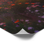 炎の自然威厳のある夕日 ポスター (角)