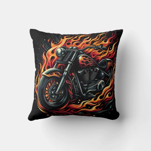 炎の色を持つ炎の鮮やかオートバイ クッション (裏面)