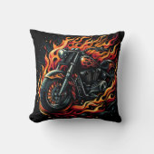 炎の色を持つ炎の鮮やかオートバイ クッション (正面)