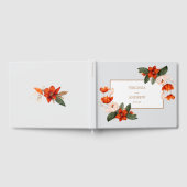 炎の花が咲くブーケ白い花 ゲストブック (全面)