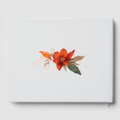 炎の花が咲くブーケ白い花 ゲストブック (裏面)