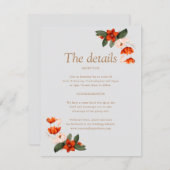 炎の花が咲くブーケ エンクロージャーカード (正面/裏面)