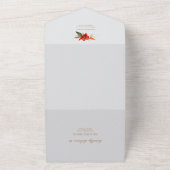 炎の花が咲くブーケ オールインワン招待状 (外側)