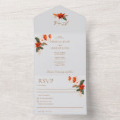 炎の花が咲くブーケ オールインワン招待状 (内側)