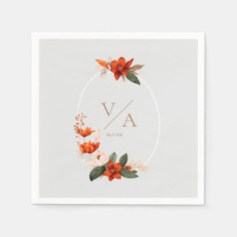 炎の花が咲くブーケ スタンダードカクテルナプキン