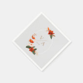 炎の花が咲くブーケ スタンダードカクテルナプキン (角)