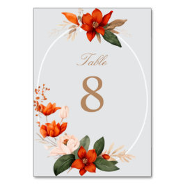 炎の花が咲くブーケ テーブルナンバー