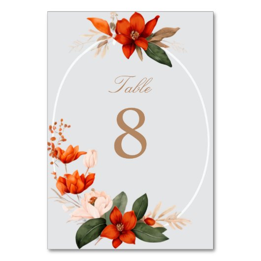 炎の花が咲くブーケ テーブルナンバー (正面)