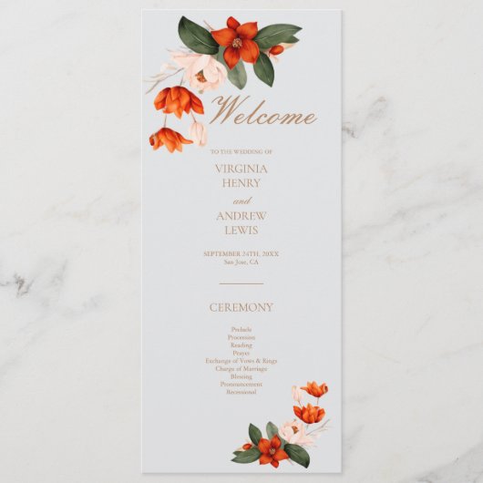 炎の花が咲くブーケ プログラム (正面)