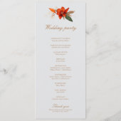 炎の花が咲くブーケ プログラム (裏面)