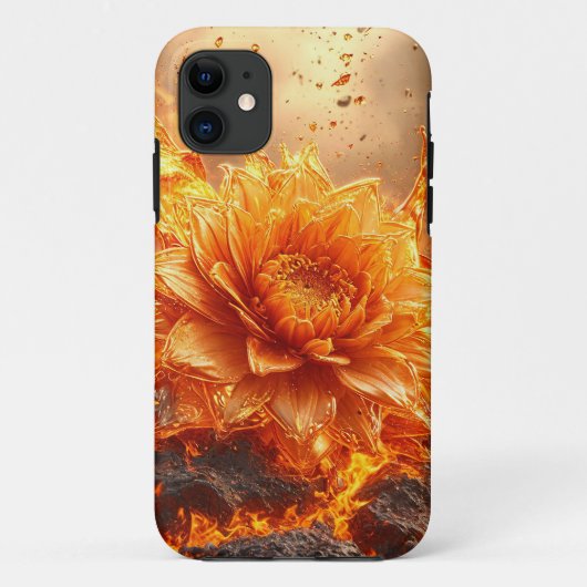 炎の花燃える花びらエステティック Case-Mate iPhoneケース (裏面)