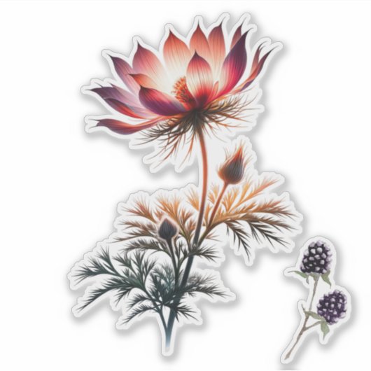 炎の花 シール (正面)