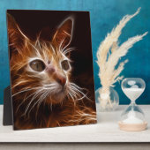 炎の芸術猫 フォトプラーク (側面)