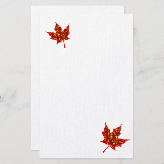 炎の葉 便箋 (正面/裏面)