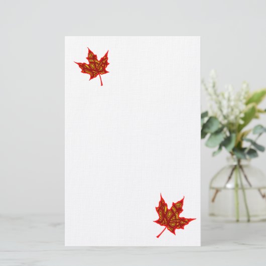 炎の葉 便箋 (スタンド正面)