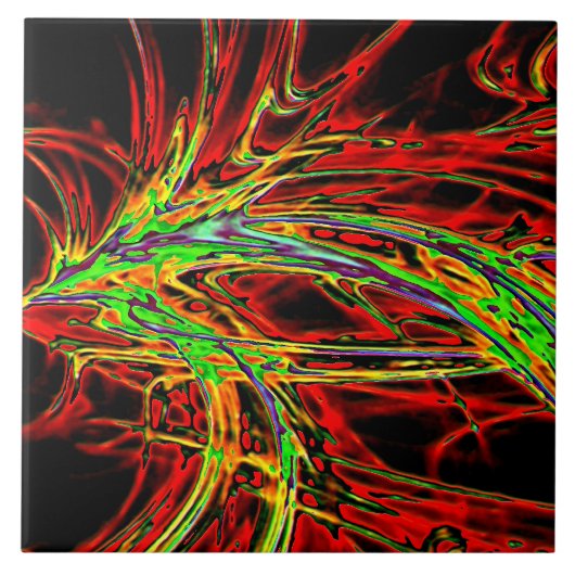 炎の虹を照らす タイル (正面)