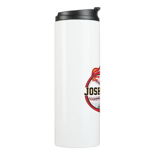 炎の融合:燃える野球のカスタマイズが可能 タンブラー (回転左)