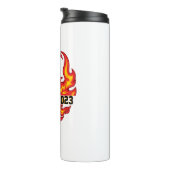 炎の融合：燃える野球のカスタマイズが可能 タンブラー (回転右)