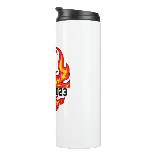 炎の融合:燃える野球のカスタマイズが可能 タンブラー (回転右)