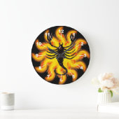 炎の蠍座 ラージ壁時計 (ホーム)